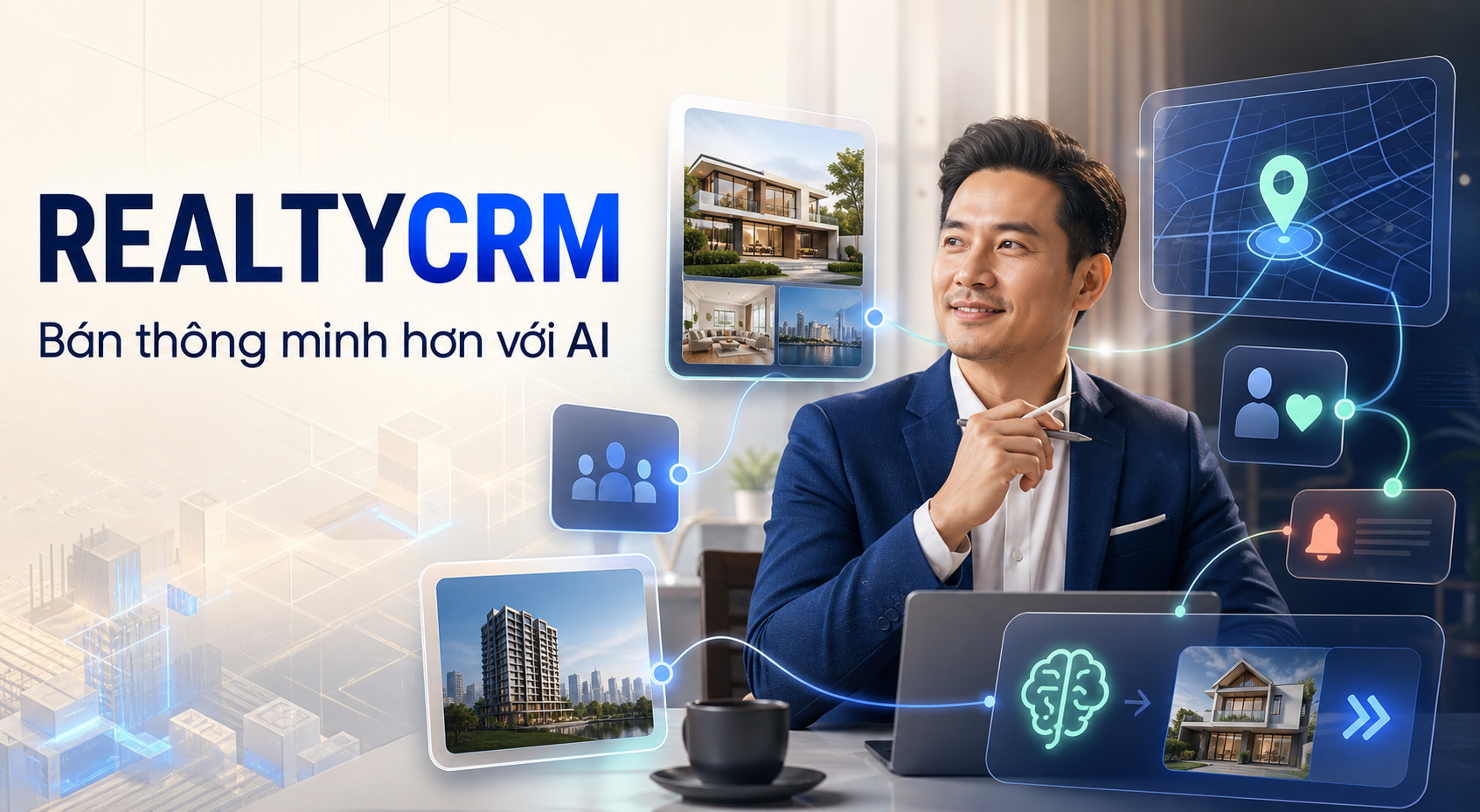 Tầm nhìn RealtyCRM: AI đồng hành cùng người bán bất động sản